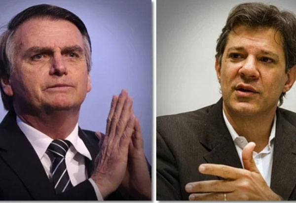 Ibope: Bolsonaro tem 32% das intenções de voto; Haddad tem 23%