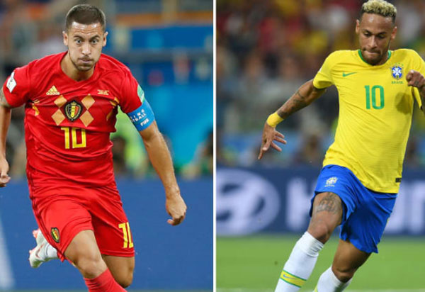 Brasil e Bélgica buscam vaga na semifinal; França encara o Uruguai