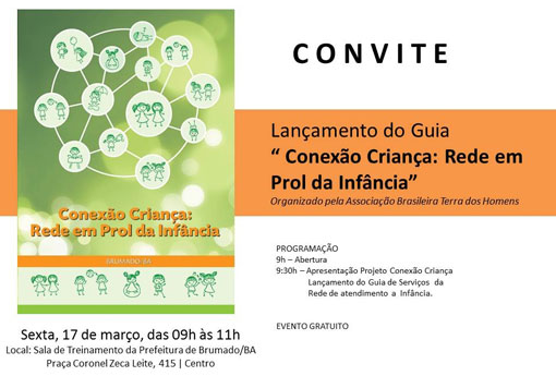 Prefeitura convida para lançamento do Guia 'Conexão Criança: Rede em Prol da Infância'