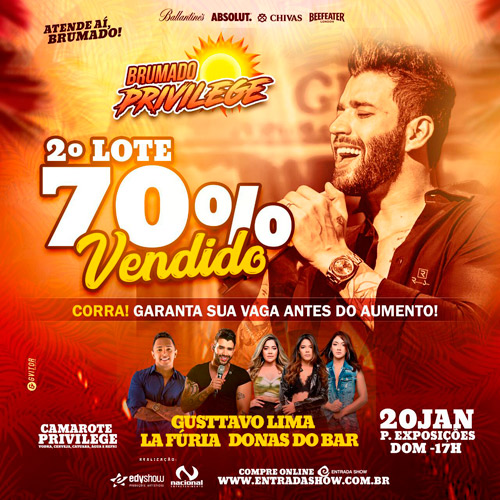 Brumado Privilege: 70% do segundo lote de ingressos já foi vendido; adquira o seu antes da virada
