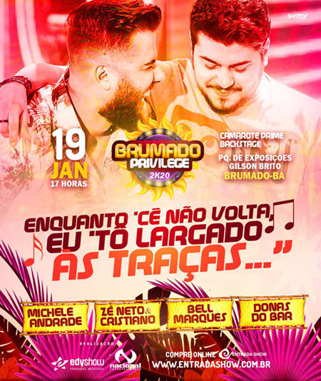 Brumado Privilege 2020: ingressos à venda nos postos autorizados