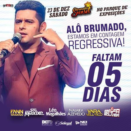 Faltam 05 dias para o Brumado Sunset