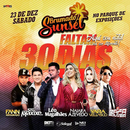 Faltam 30 dias para o Brumado Sunset