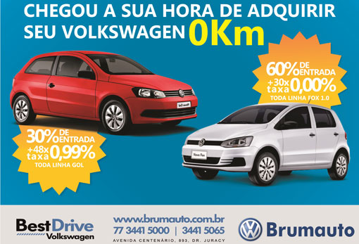 Confira as grandes ofertas em toda linha Gol e FOX 1.0 da Brumauto