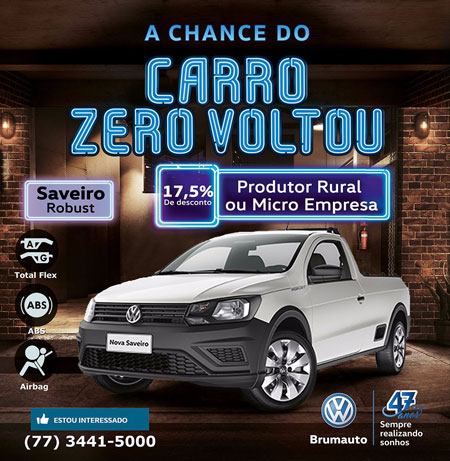 Brumauto: A chance do carro zero voltou!