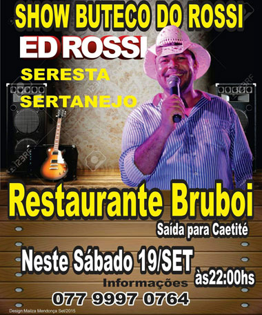 Brumado: Venha curtir mais um show 'Buteco do Rossi'