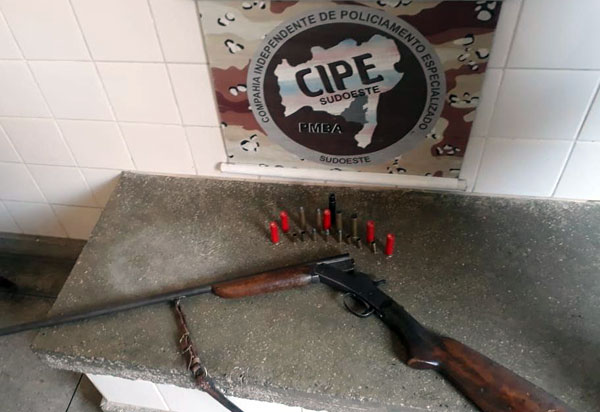 Caesg apreende arma e munições na zona rural de Aracatu
