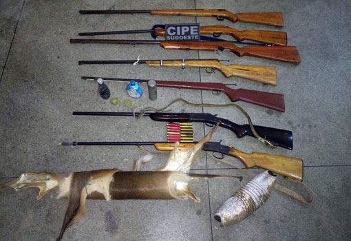 Ituaçu: Cipe Sudoeste apreende armas de fogo na zona rural 