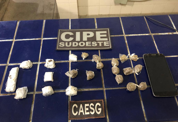 Tanhaçu: homem é detido após ser flagranteado com drogas