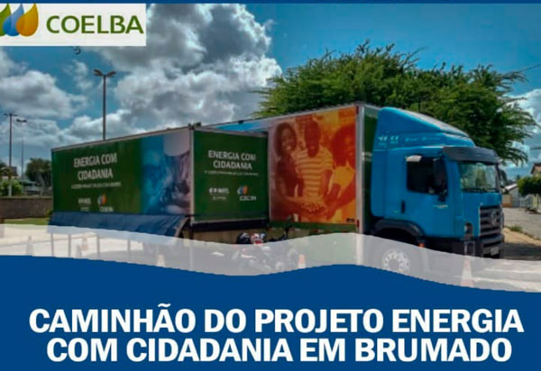 Caminhão do Projeto Energia com Cidadania estará em Brumado de 29 de junho a 01 de julho