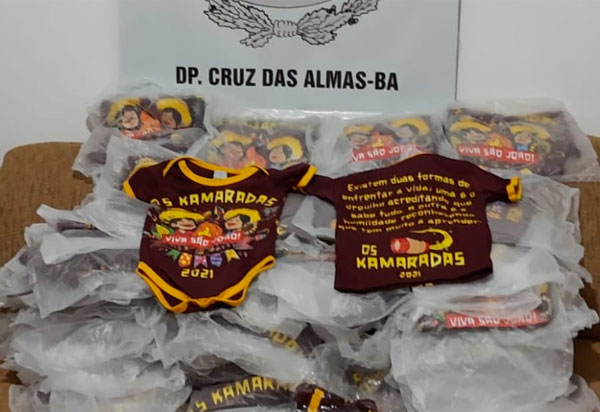 São João: Polícia apreende camisas de festa marcada em Cruz das Almas