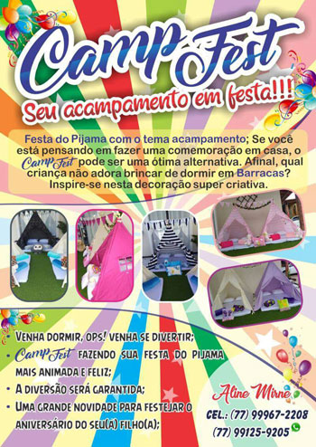 Campfest! conheça a novidade: acampamento em festa