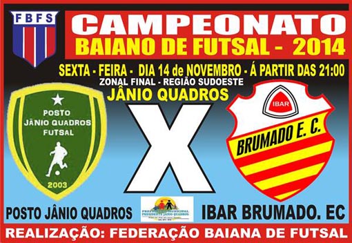 Campeonato Baiano de Futsal: Ibar Brumado decide vaga na final contra Jânio Quadros