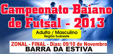 Campeonato Baiano de Futsal: Barra da Estiva sedia zonal final