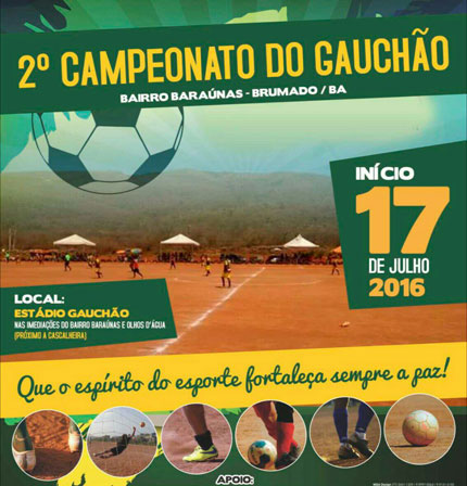 Brumado: Começa neste domingo (17) o 2º Campeonato de Futebol do Gauchão
