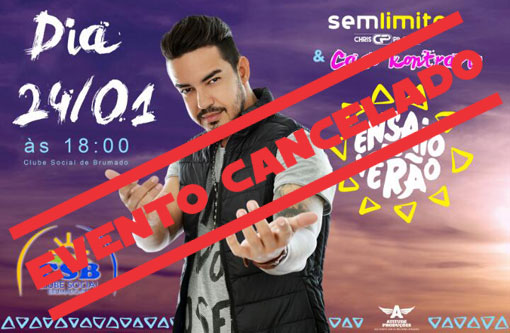 Clube Social de Brumado: Ensaio de Verão deste domingo (24) foi cancelado