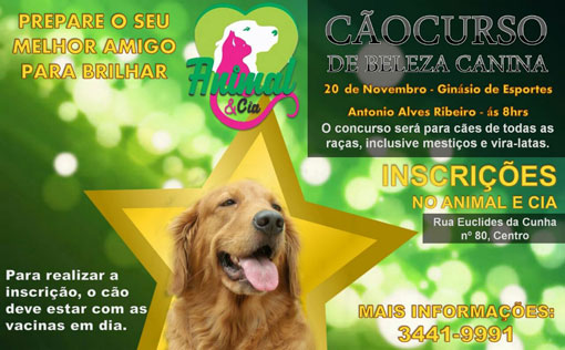 Brumado: participe com o seu cãozinho do Concurso de Beleza Canina