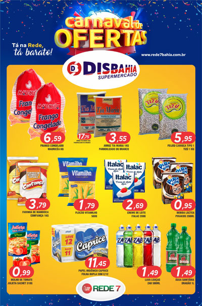 Carnaval de Ofertas de ofertas Disbahia Supermercado