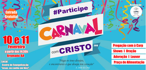 Brumado: CARP promoverá o 'Carnaval com Cristo'