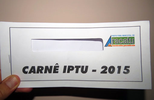 Aracatu: Pagamento do IPTU com 10% de desconto até 30/03