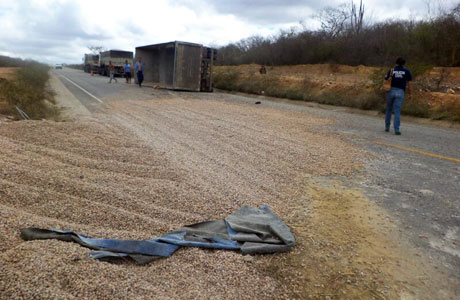 Contendas: Rodotrem de empresa brumadense tomba na BA-026