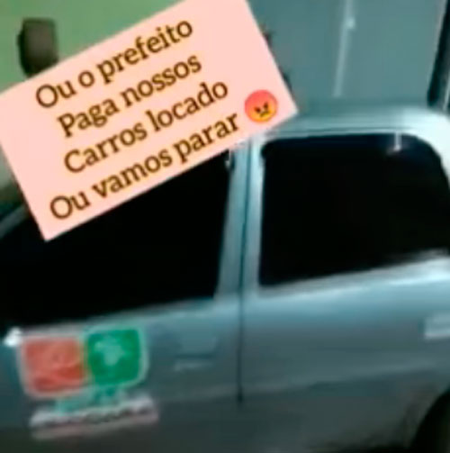 Ibicoara: Motoristas prestadores de serviço da prefeitura cobram recebimentos em manifestação
