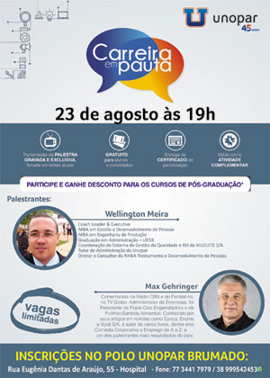 Unopar promove em Brumado palestra 'Carreira em Pauta'