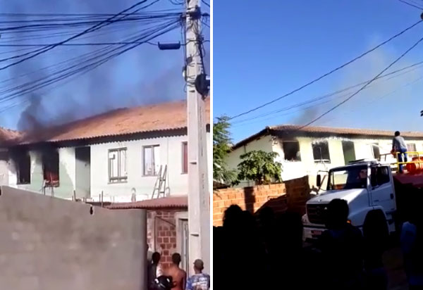 Brumado: casa pegou fogo no Residencial Brisas 3