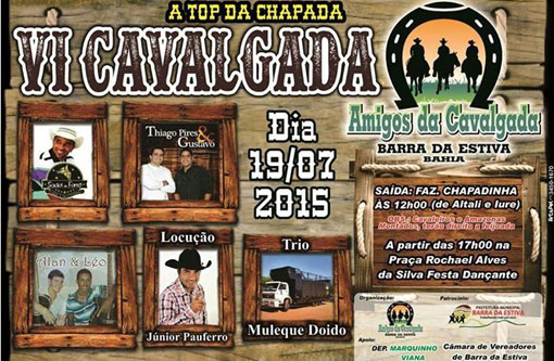 Acontece em Barra da Estiva a VI Cavalgada 'Amigos da Cavalgada'