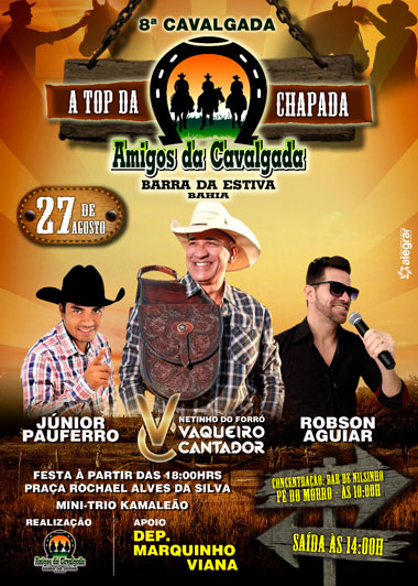 Barra da Estiva: neste domingo (27) tem a 8ª Cavalgada Amigos da Cavalgada