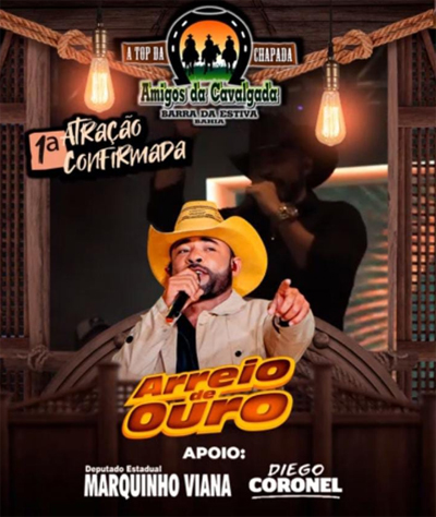 Barra da Estiva: Arreio de Ouro é a primera grande atração confirmada na Cavalgada dos Amigos da Cavalgada