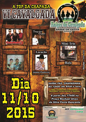 Barra da Estiva: VI Cavalgada 'Amigos da Cavalgada' promete agitar a região