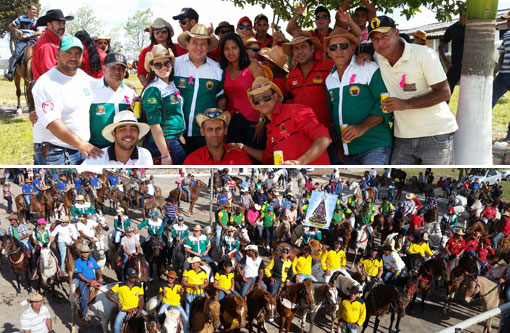 Deputado Marquinho Viana participa da  Cavalgada Outubro Rosa de Barra da Estiva