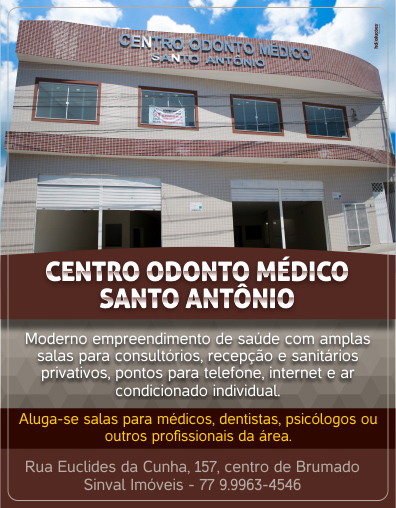 Centro Odonto Médico Santo Antônio: salas amplas para consultórios prontas para alugar 