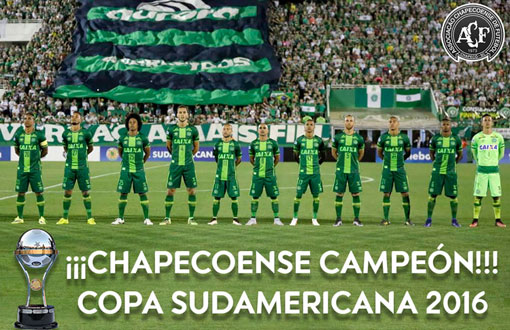 CONMEBOL outorga o título Copa Sul-Americana 2016 à Chapecoense