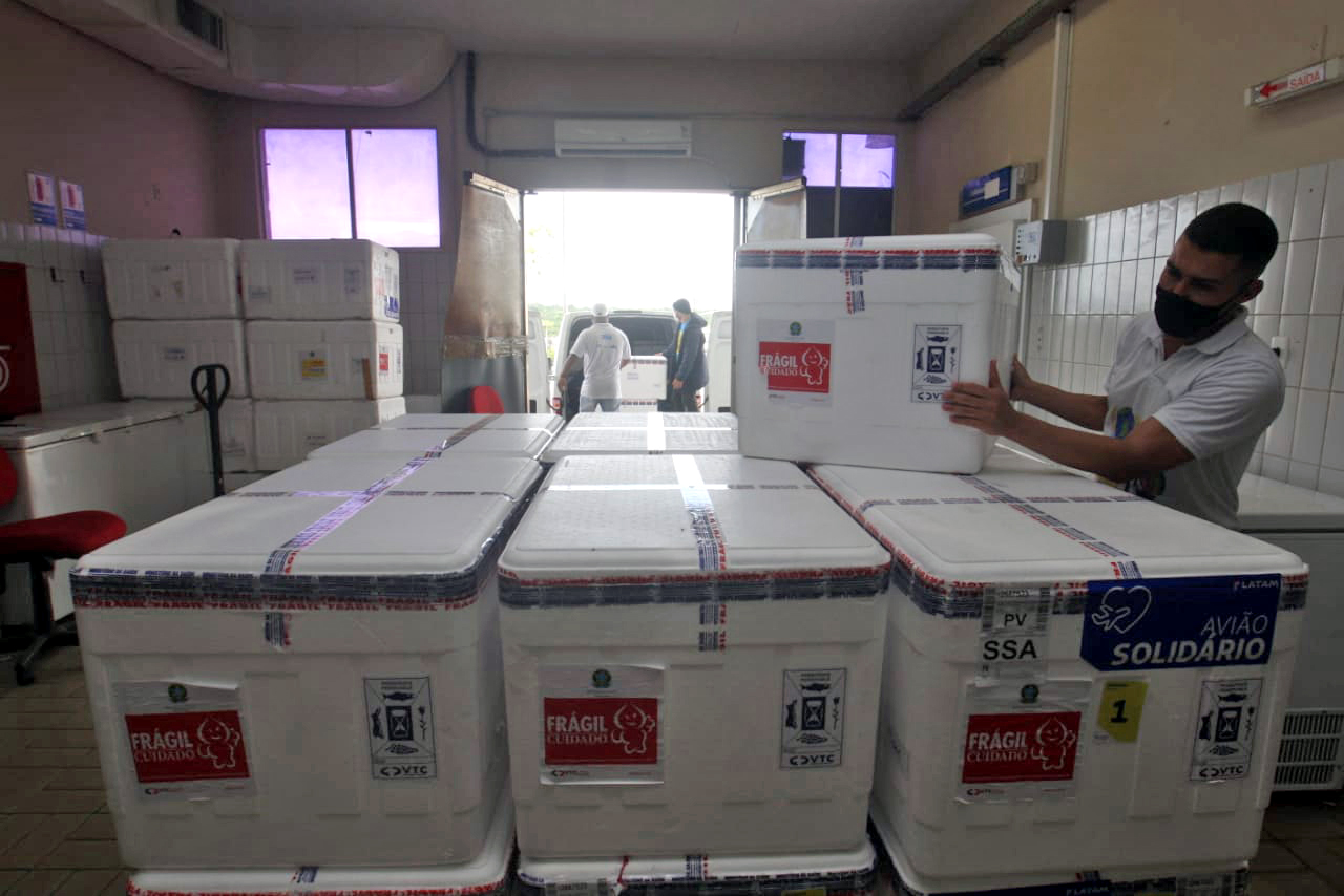 Covid-19: Bahia receberá 566.750 doses de vacinas para 2ª dose