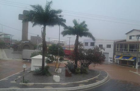 Domingo chuvoso também em Livramento de Nossa Senhora