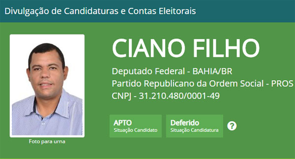 Ciano Filho tem candidatura a deputado federal deferida pela Justiça Eleitoral