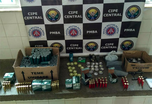 Cipe Central localiza comércio ilegal de munições em Ituaçu