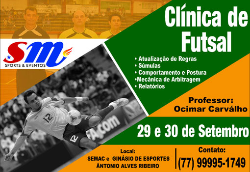 Clínica de Futsal será realizada em Brumado