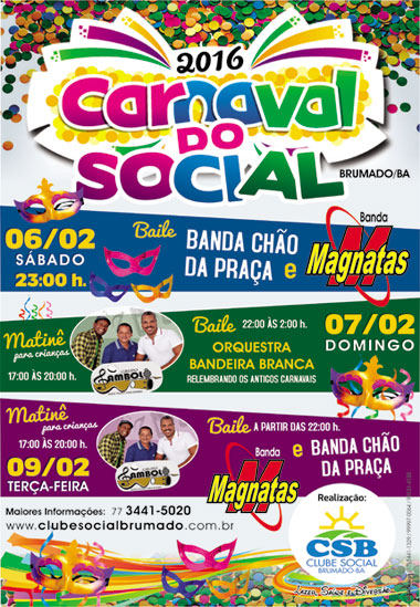 Clube Social de Brumado realizará três dias de Carnaval