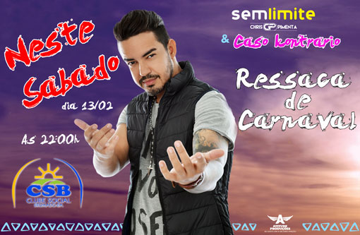 Clube Social de Brumado promove 'Ressaca do Carnaval' neste sábado (13)