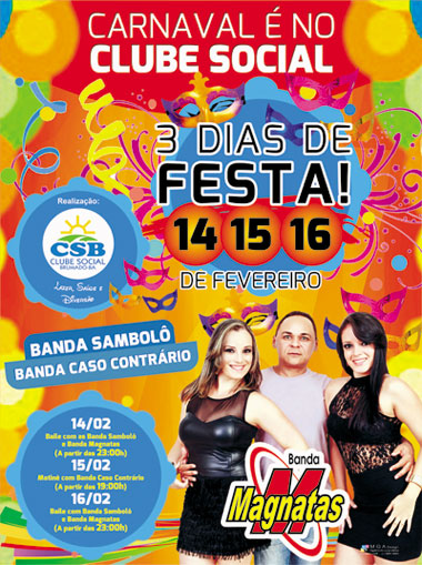 Brumado: Carnaval é no Clube Social!