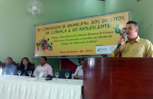 Barra da Estiva: Prefeito participa da IV Conferência dos Direitos da Criança e do Adolescente