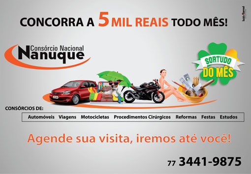 Conheça as facilidades do Consórcio Nacional Nanuque