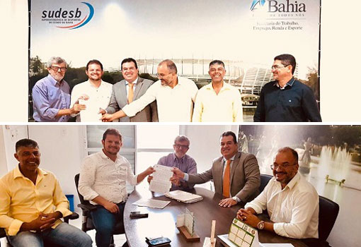 Deputado Marquinho Viana participa do ato de assinatura de convênio entre a prefeitura de Belo Campo e a SUDESB