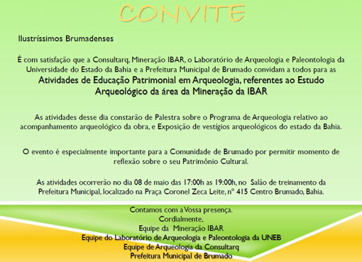 Brumado: Ibar realiza atividades de Educação Patrimonial em Arqueologia