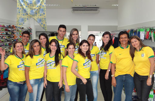 Lojas do comércio brumadense no clima da Copa do Mundo