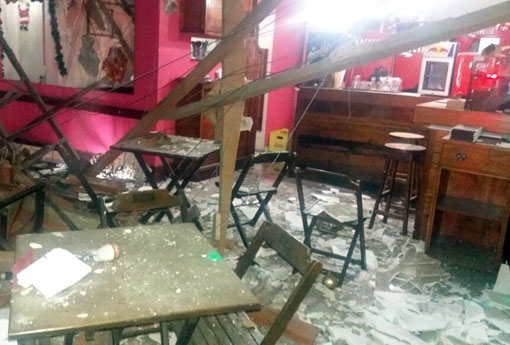 Vitória da Conquista: teto de bar cede e deixa feridos no Bairro Alto Maron