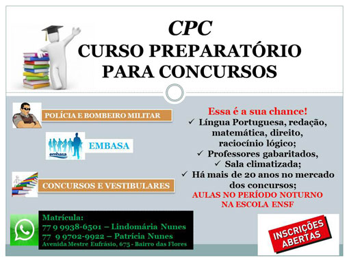 Brumado: prepare-se para concursos da Polícia Militar e Embasa com a CPC